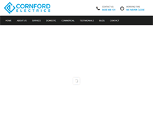 Tablet Screenshot of cornfordelectrics.com.au